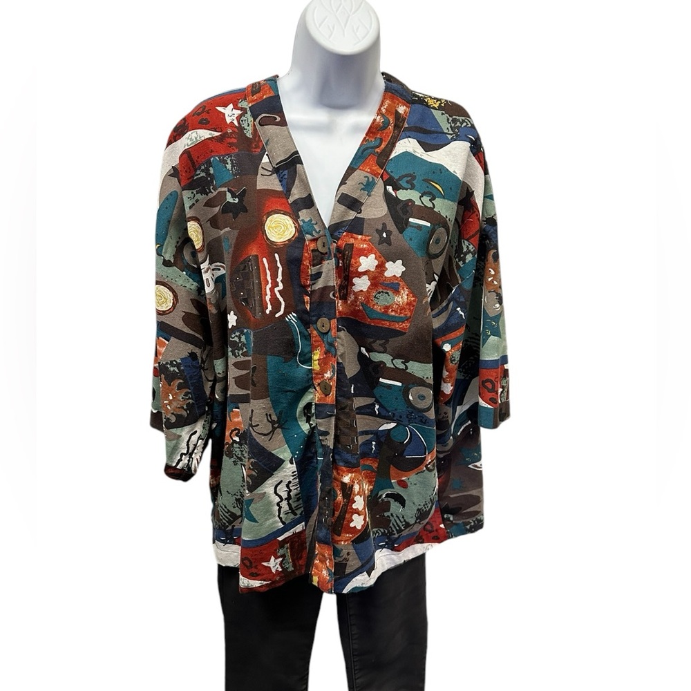NWT.  S/M.  Sacred Threads Jacket. BL/RD14.  221921